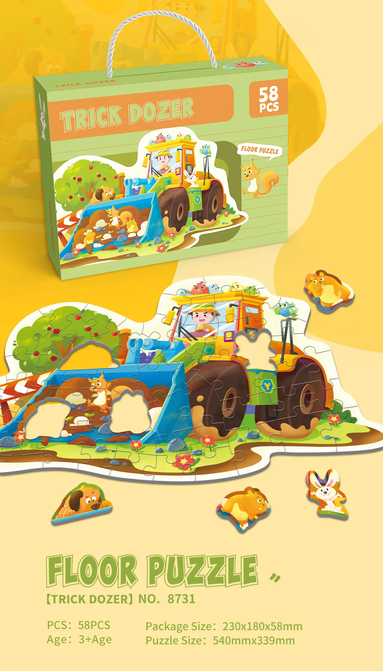 SP-8731 Trick Dozer Shaped Puzzle