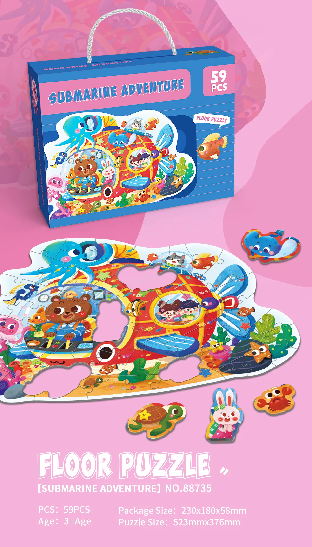 SP-8735 Submarine Adventure Shaped Puzzle