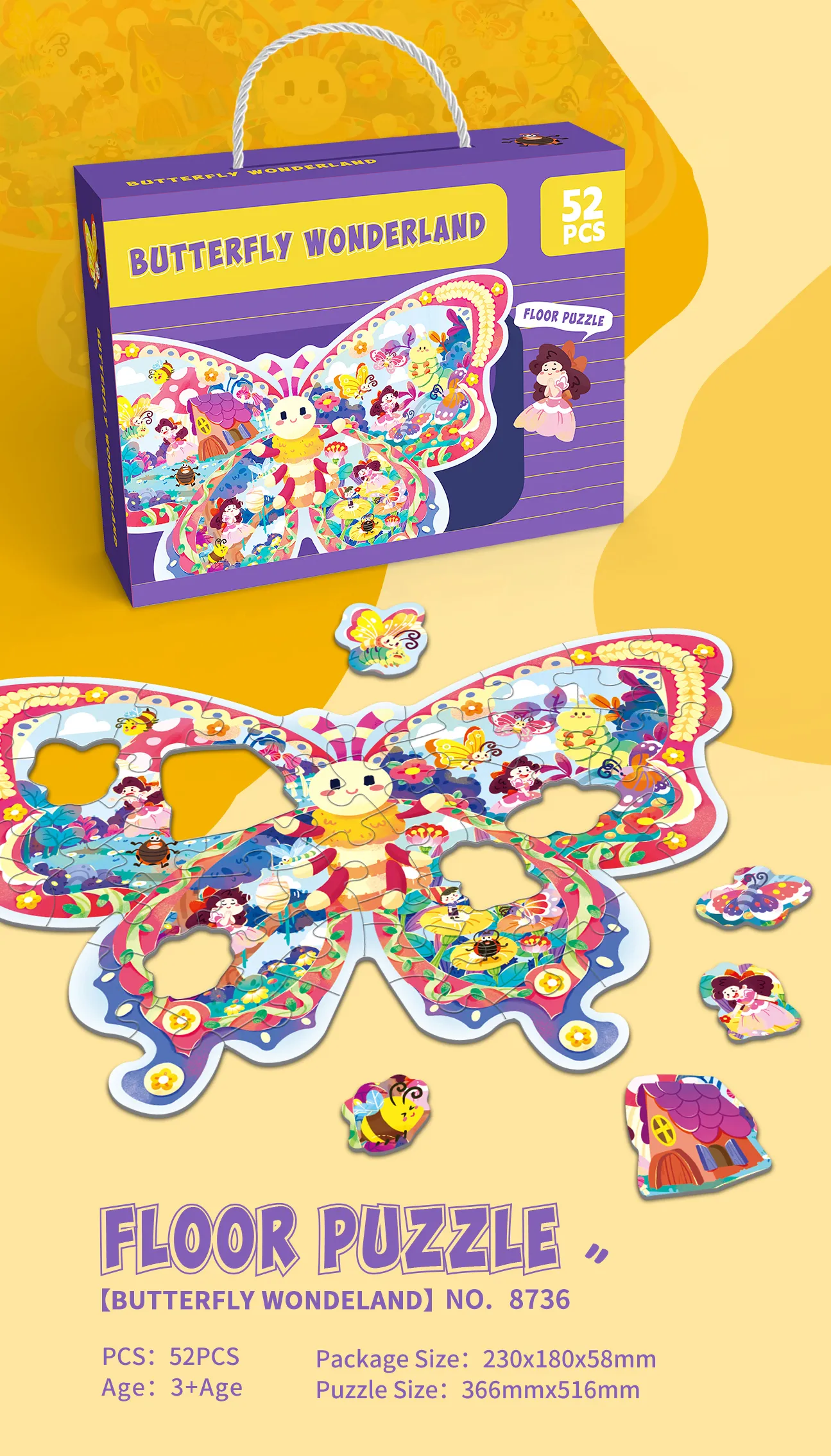 SP-8736 Butterfly Wonderland Shaped Puzzle