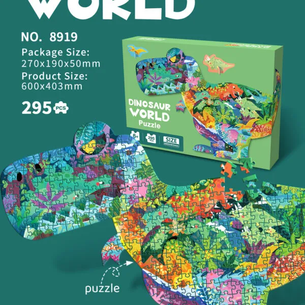 SP-8919 Dinosaur World Shaped Puzzle 2