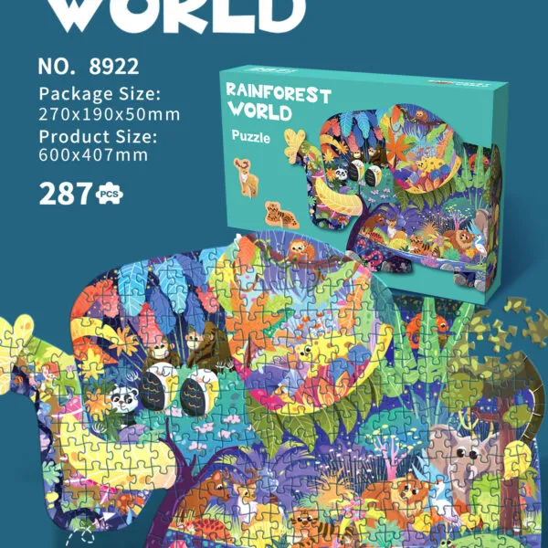 SP-8922 Rainforest World Shaped Puzzle