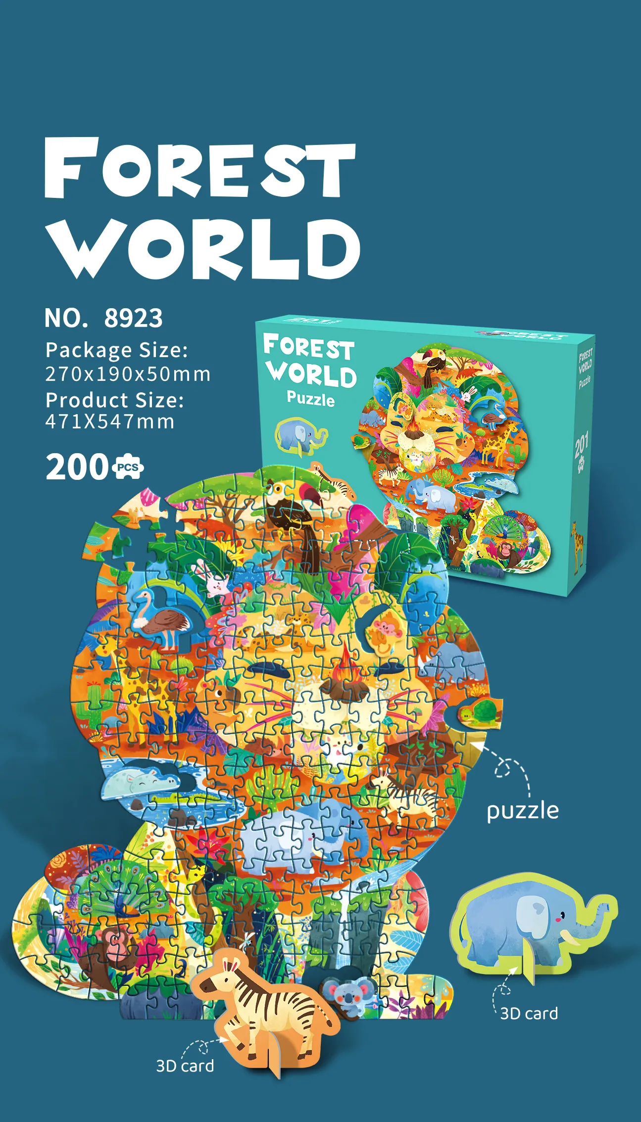 SP-8923 Forest World Shaped Puzzle