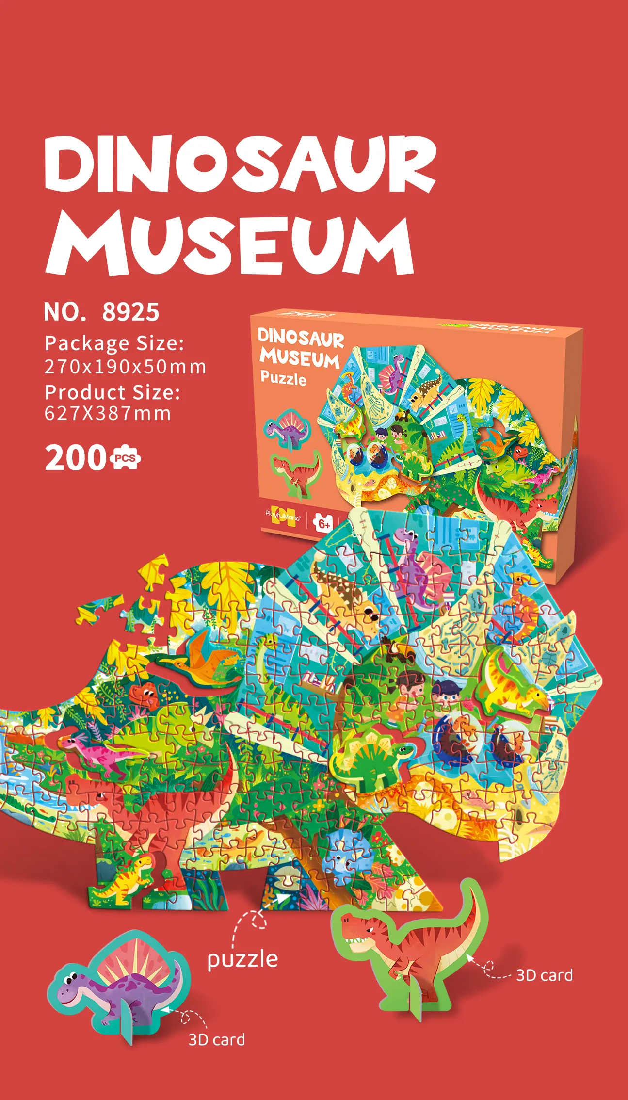 SP-8925 Dinosaur Museum Shaped Puzzle