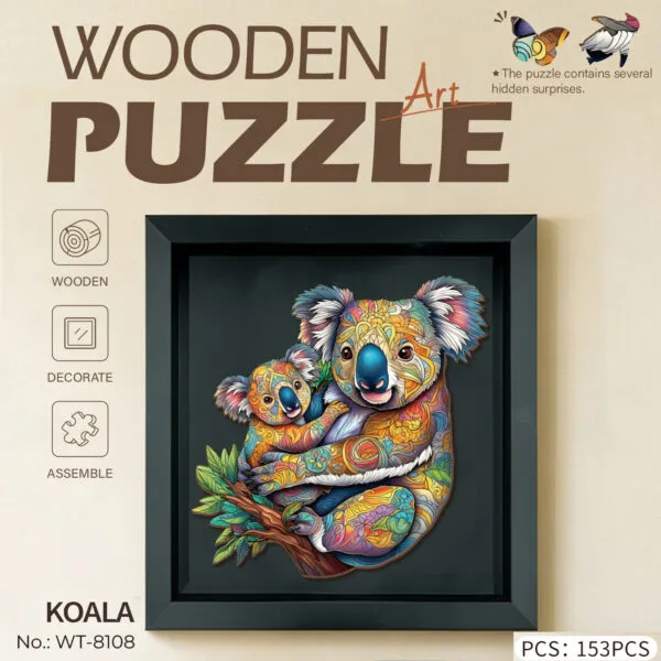 WT-8108 Wooden Koala Frame Puzzle