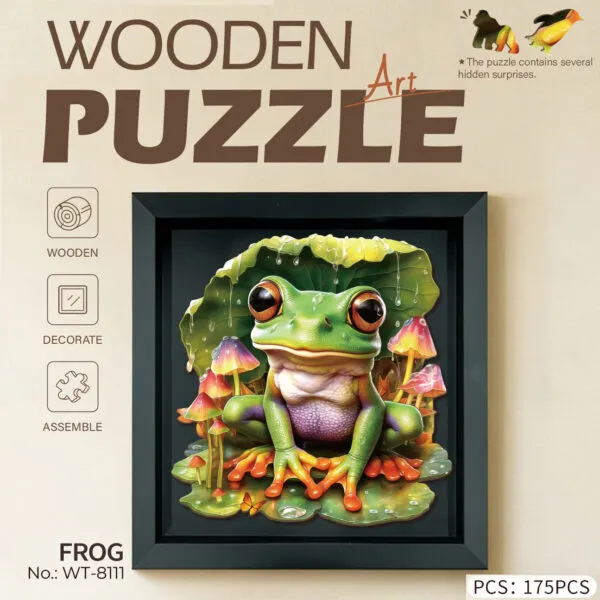 WT-8111 Wooden Frog Frame Puzzle