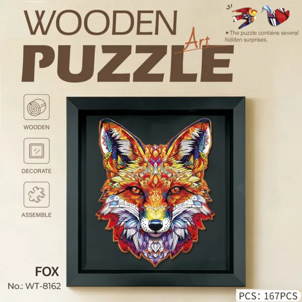 WT-8162 Wooden Fox Frame Puzzle