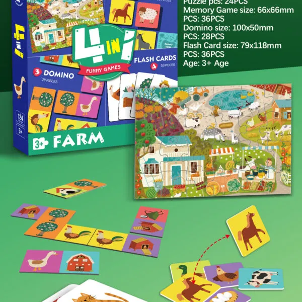 8759 4-in-1 Educational Puzzle Set_Animal_2