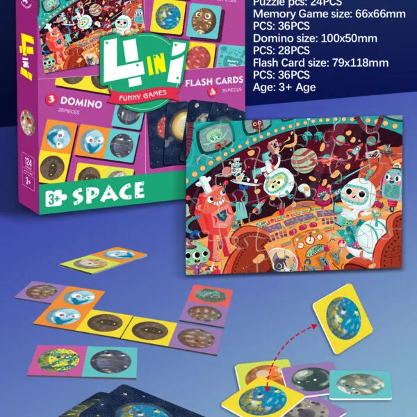 8765 4-in-1 Educational Puzzle Set_Space