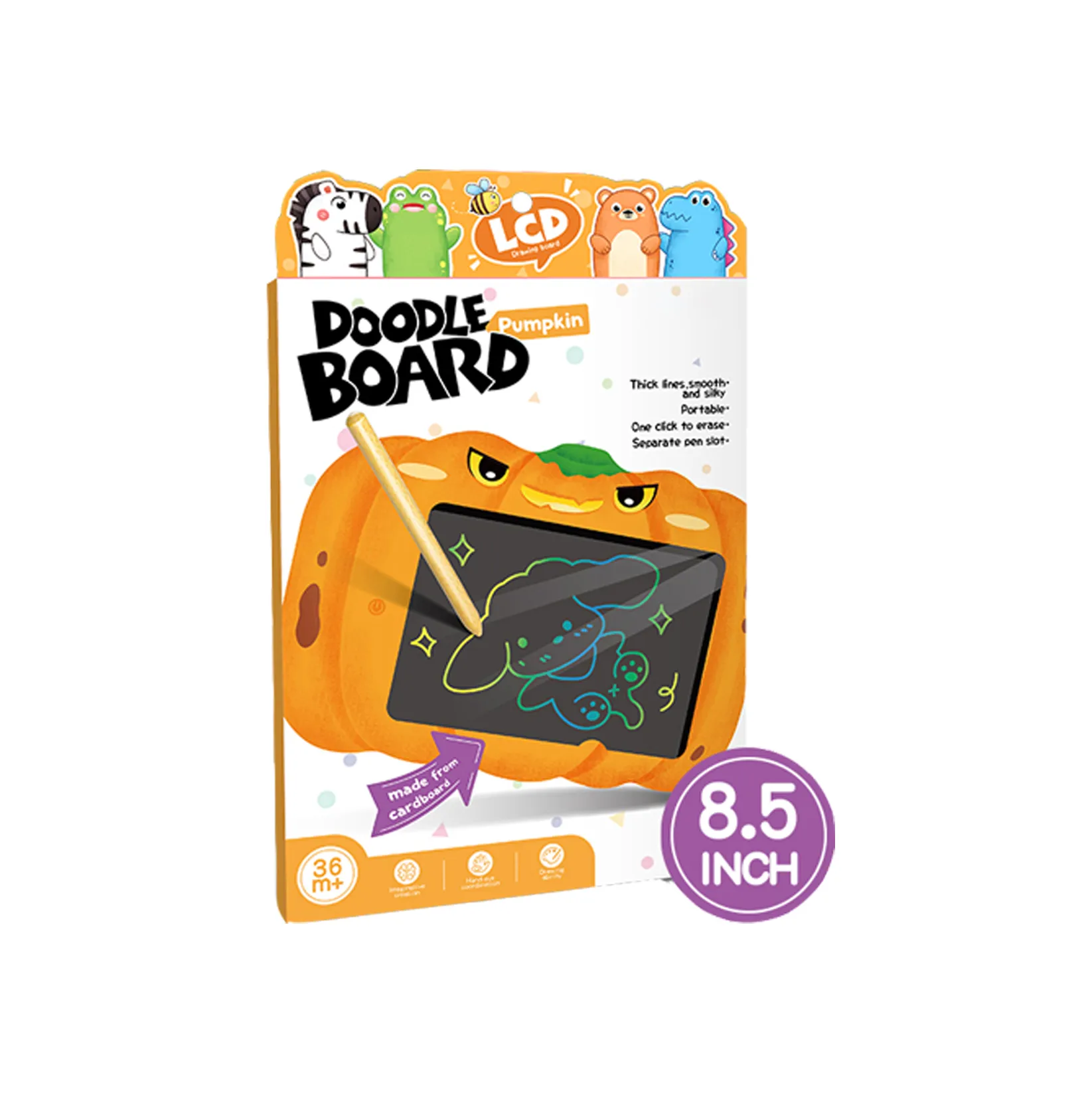 AC-689 Pumpkin Kids LCD Doodle Drawing Board_1-1 2