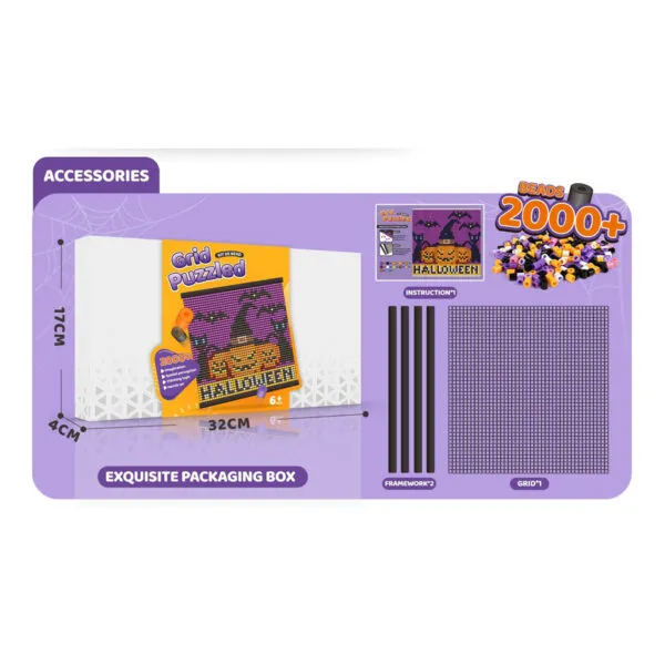 HT-1930 Halloween Pixel Bead Art Kit 3