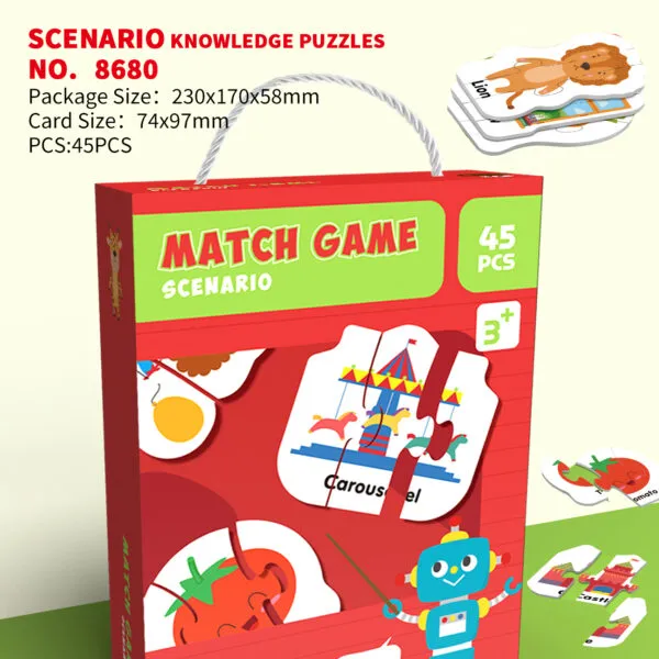 PP-8680 Kids Knowledge Matching Puzzle Game_Scenario_Packaging