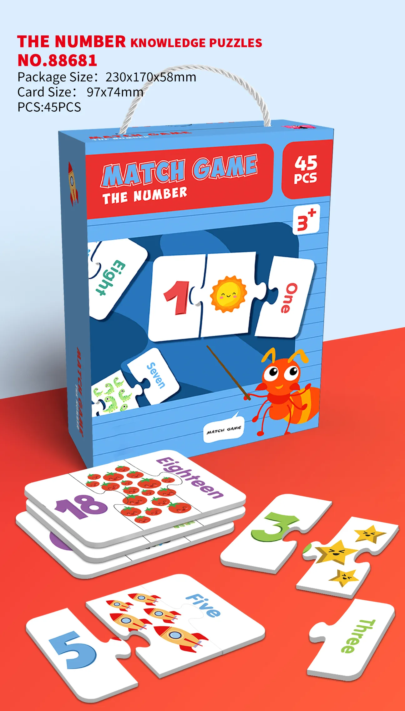 PP-8681 Kids Knowledge Matching Puzzle Game_The Number
