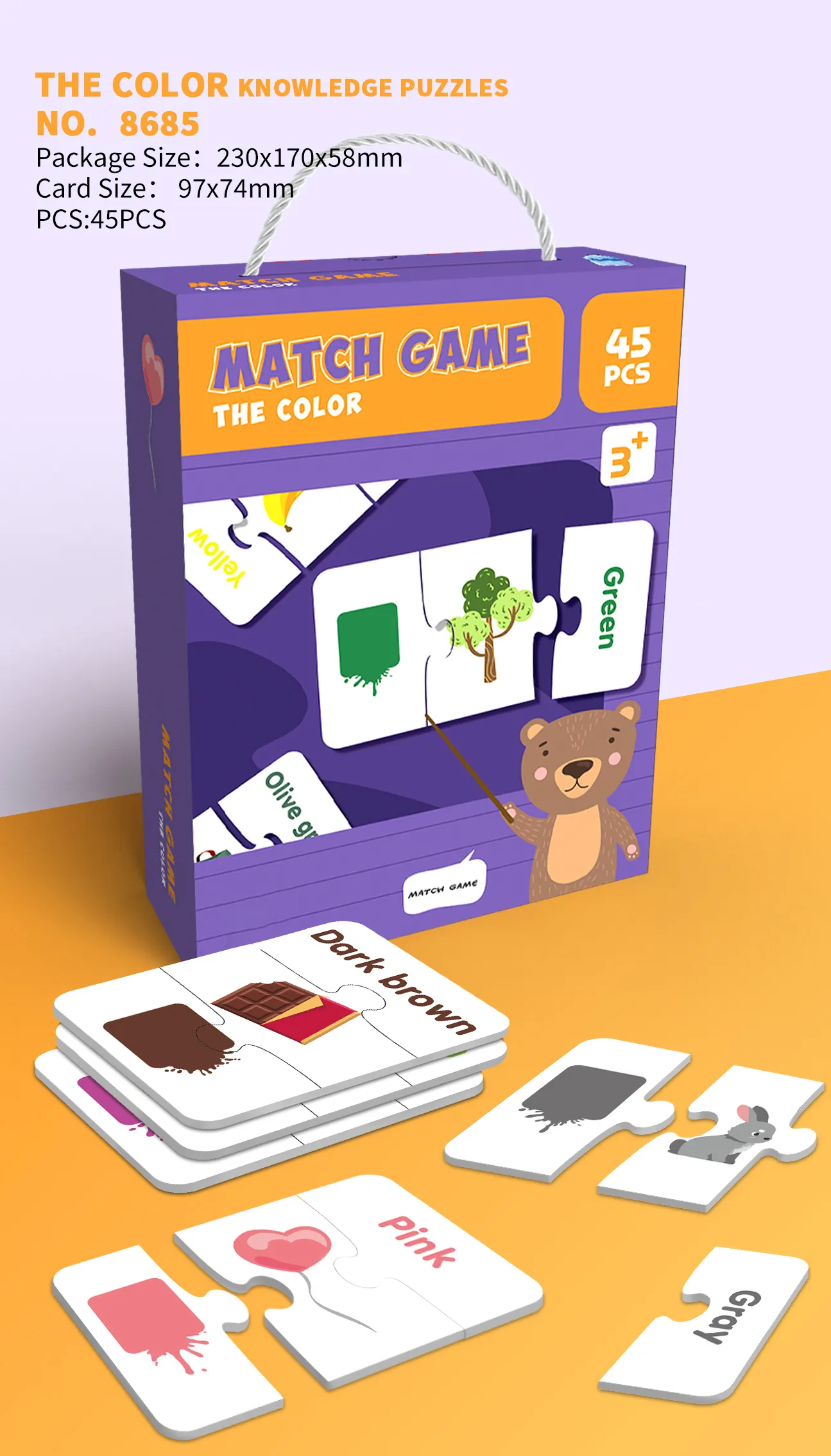 PP-8685 Kids Knowledge Matching Puzzle Game_The Color
