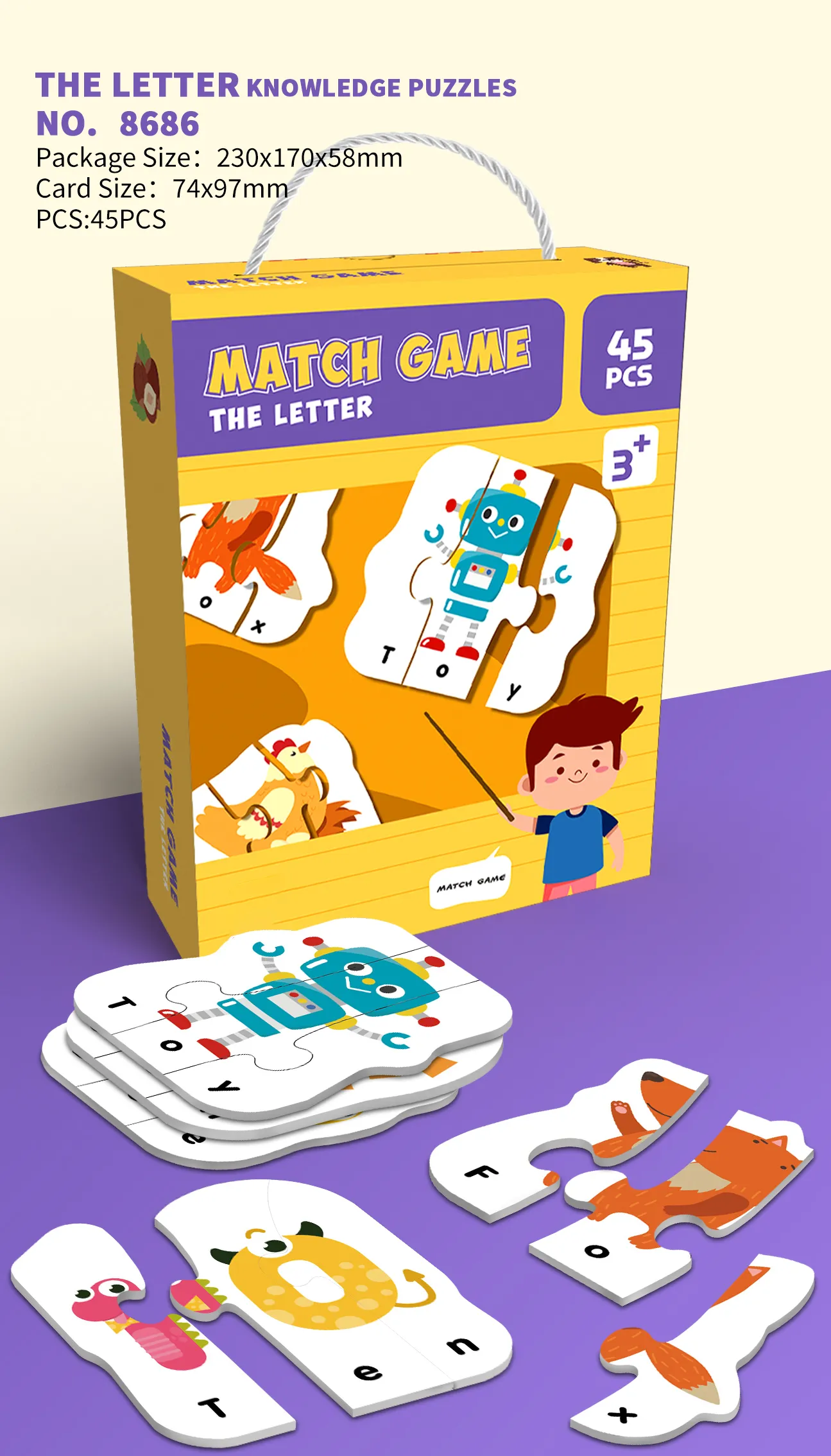 PP-8686 Kids Knowledge Matching Puzzle Game_The Letter