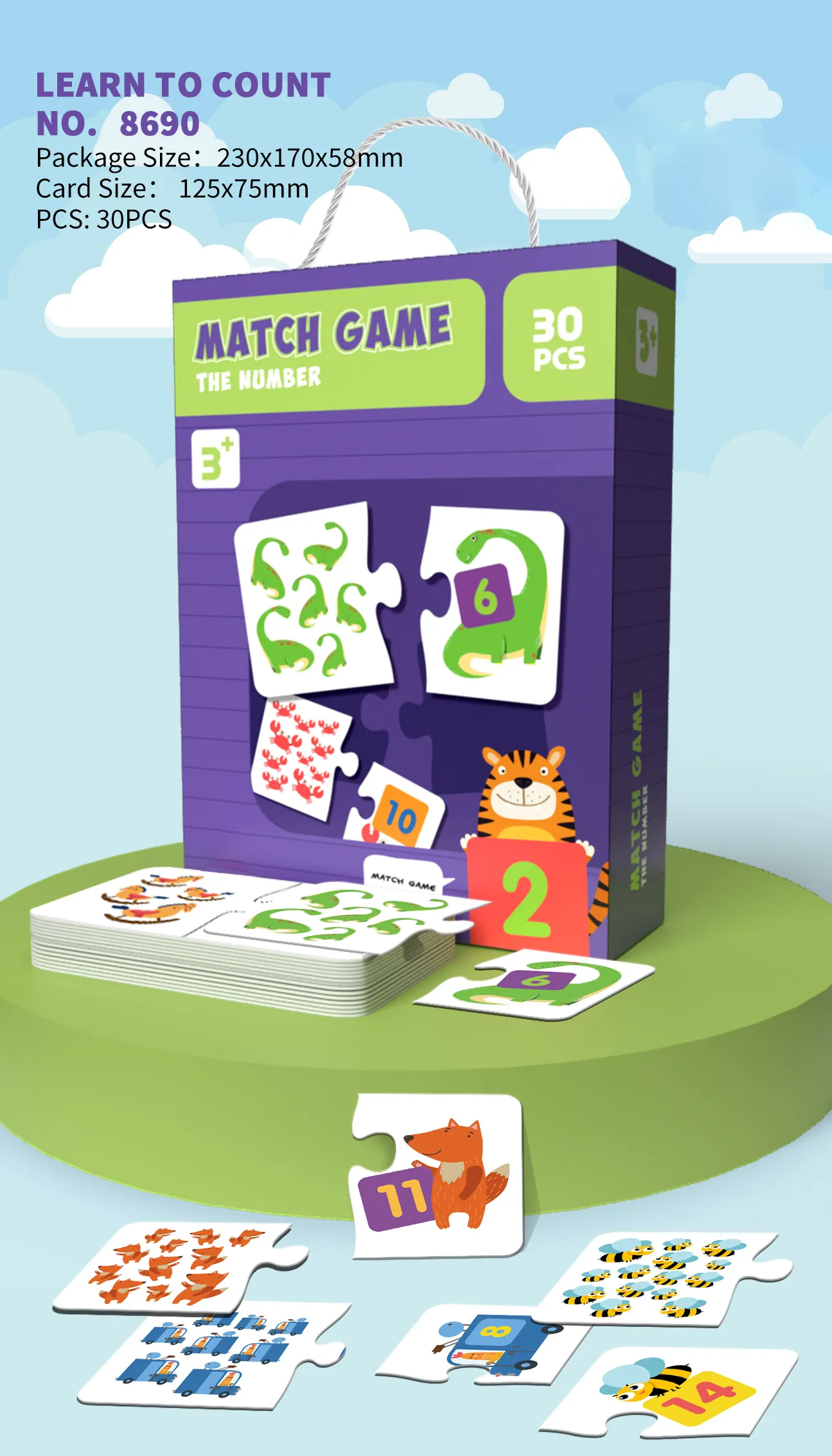 PP-8690 Kids Knowledge Matching Puzzle Game_The Number