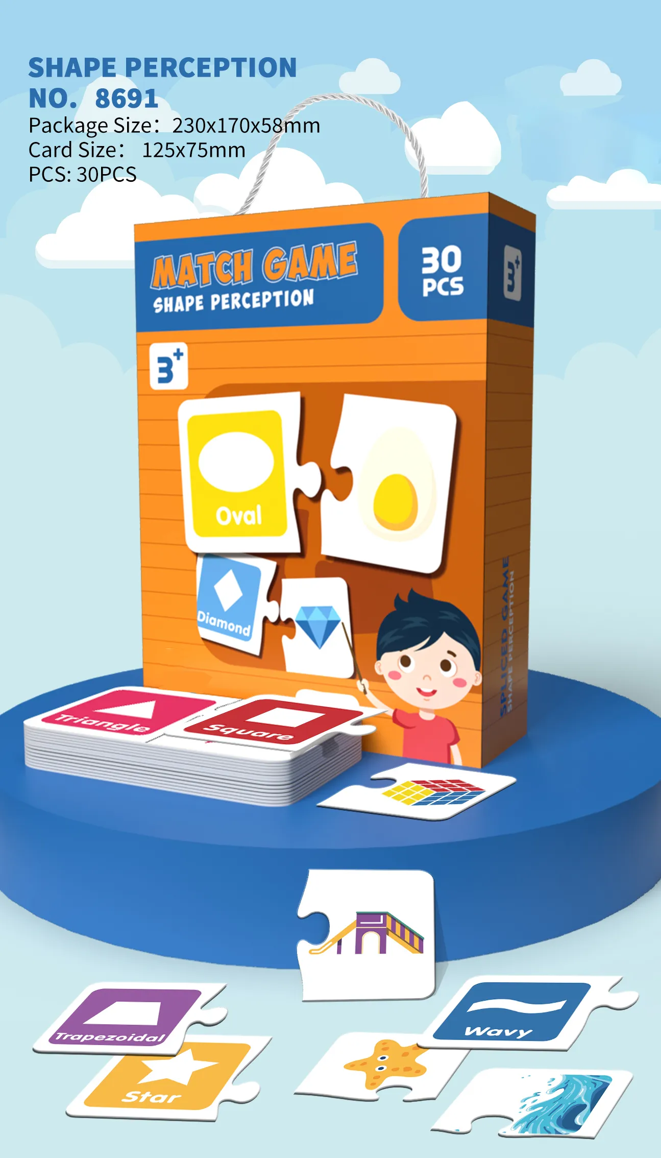 PP-8691 Kids Knowledge Matching Puzzle Game_Shape Perception