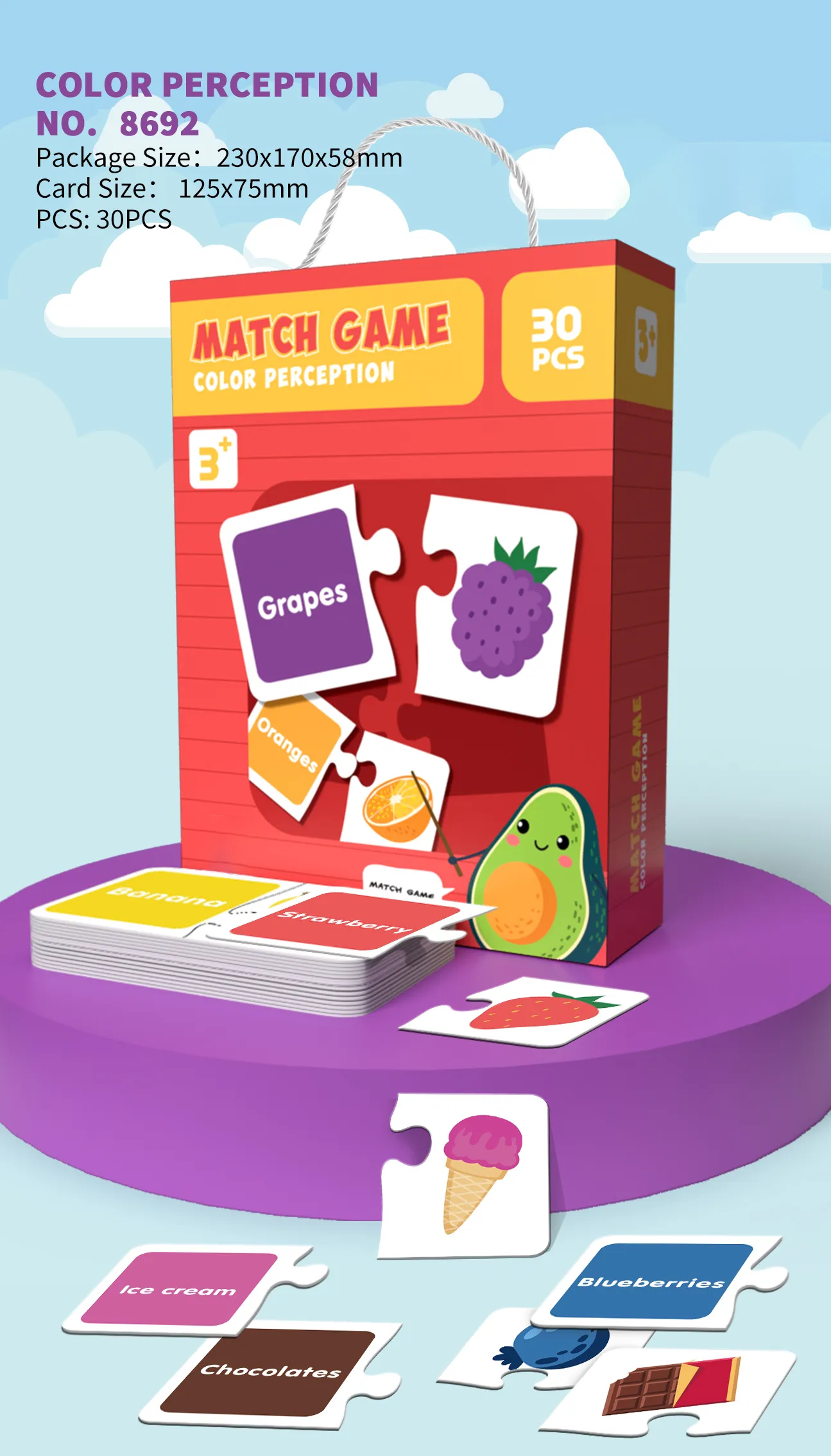 PP-8692 Kids Knowledge Matching Puzzle Game_Color Perception