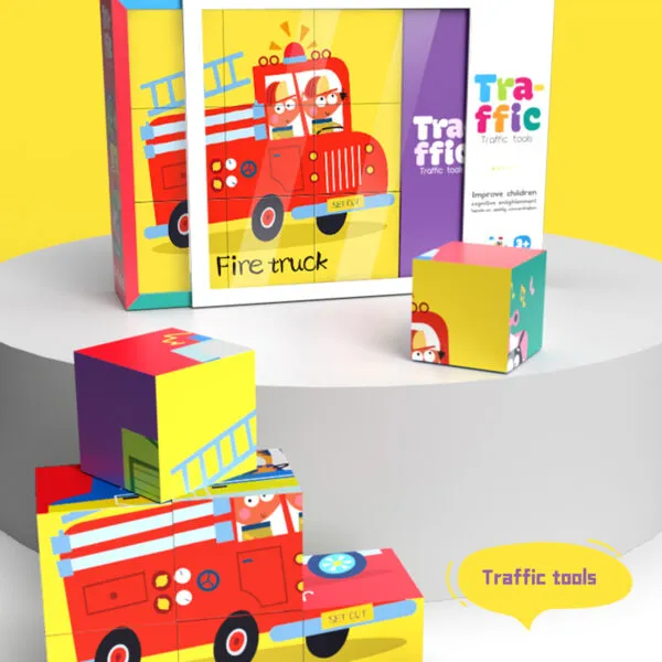PP-8696 6-in-1 Educational Cube Puzzle_Traffic