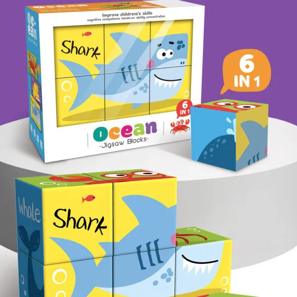 PP-8742 6-in-1 Educational Cube Puzzle_Ocean