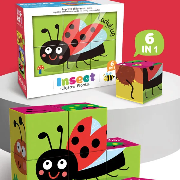 PP-8743 6-in-1 Educational Cube Puzzle_Insect