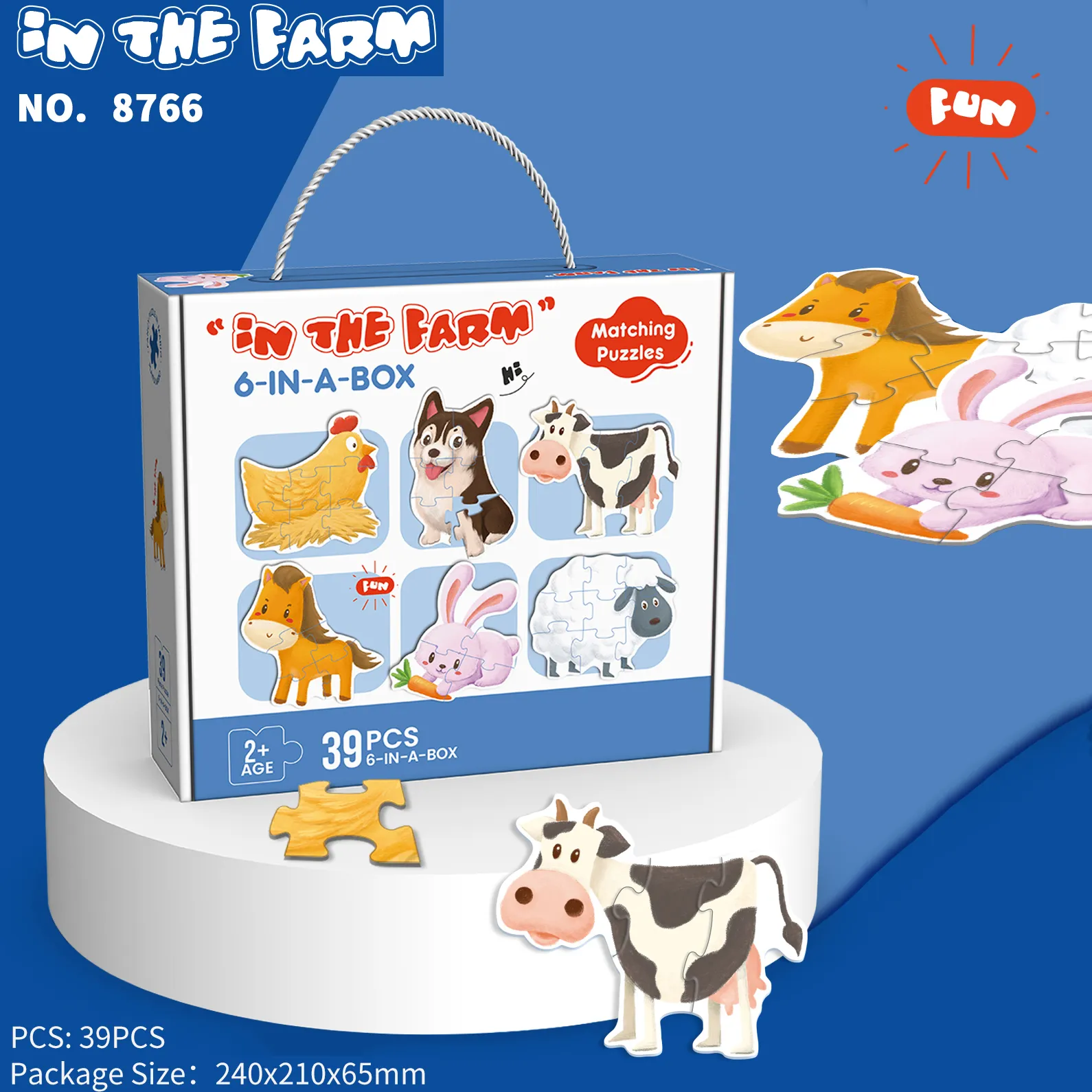 PP-8766 6-in-1 Matching Puzzle Set_In the farm