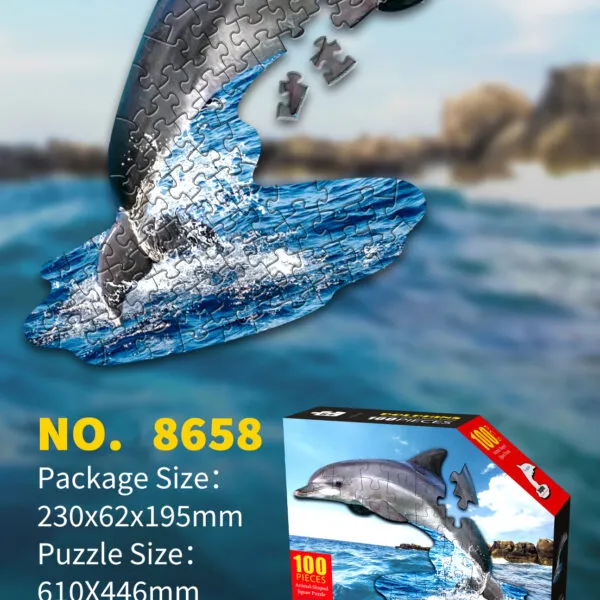 SP-8658 Animal Shaped Jigsaw Puzzle Collection_Dolphin