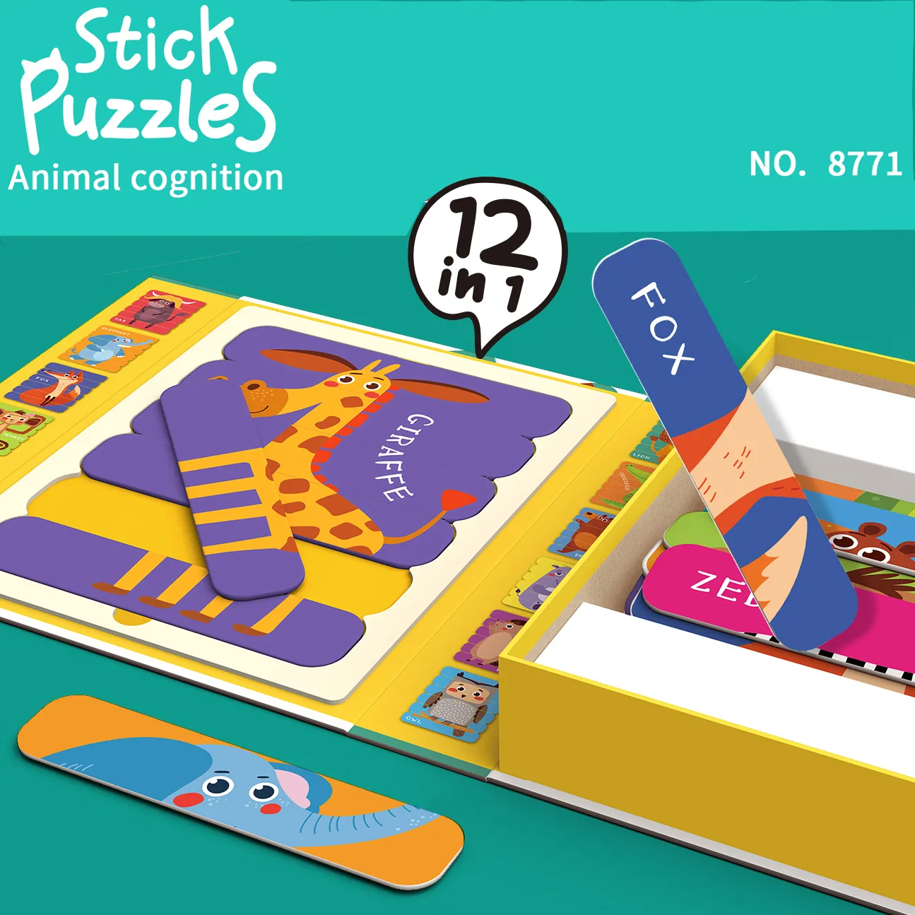 SP-8771 Magnetic Stick Puzzle Set_Animal Cognition