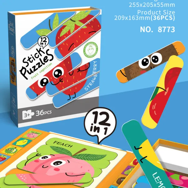 SP-8773 Magnetic Stick Puzzle Set_Fruit Cognition