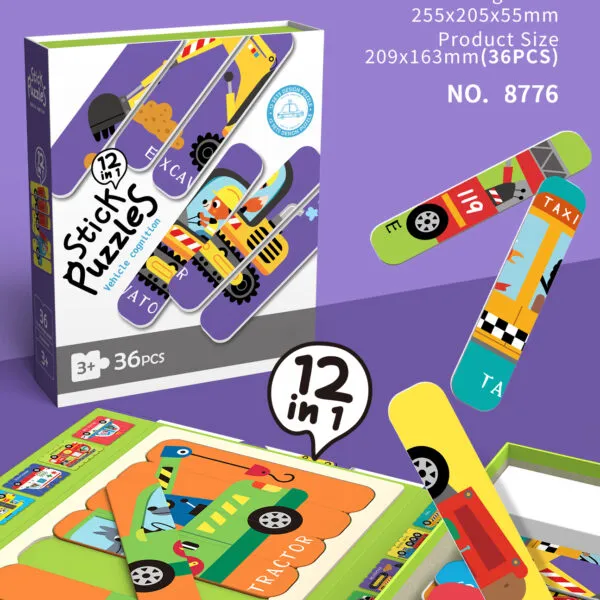 SP-8776 Magnetic Stick Puzzle Set_Vehicle Cognition
