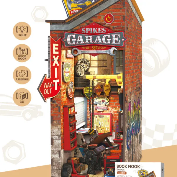 WP-8048 DIY Wooden Book Nook Kit_Garage