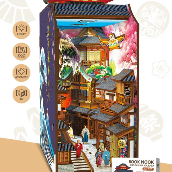 WP-8049 DIY Wooden Book Nook Kit_Sakura