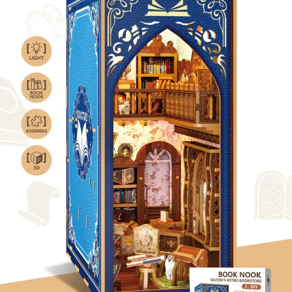 WP-8060 DIY Wooden Book Nook Kit_Bookstore 2