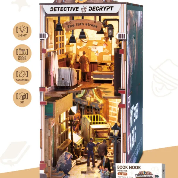 WP-8062 DIY Wooden Book Nook Kit_Detective