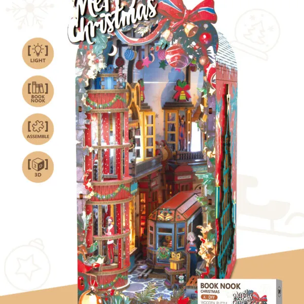 WP-8099 DIY Wooden Book Nook Kit_Christmas