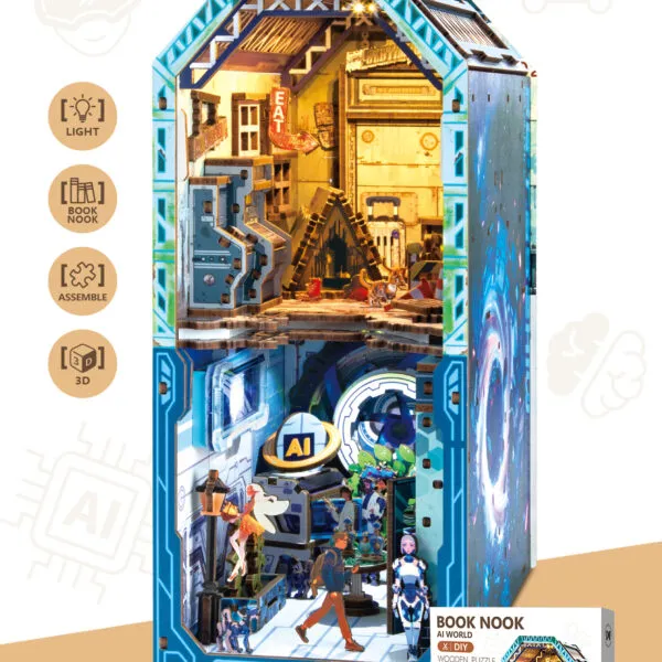 WP-8100 DIY Wooden Book Nook Kit_AI World