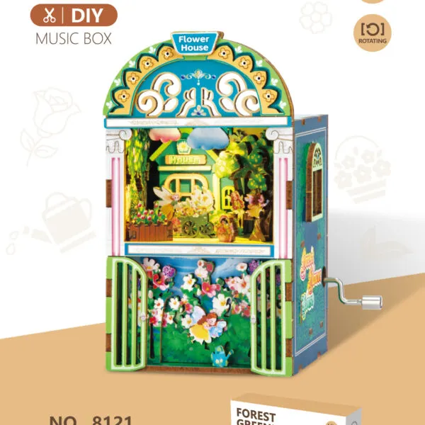 WP-8121 DIY Musical Puzzle Box Series_Forest Greenhouse 2
