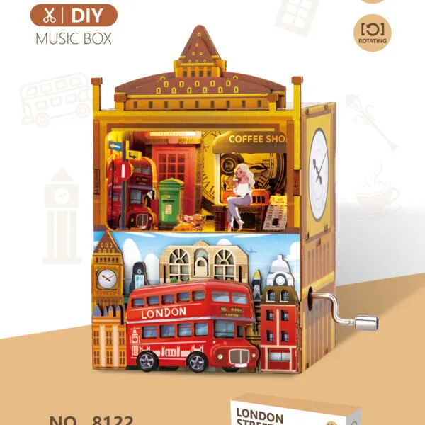 WP-8122 DIY Musical Puzzle Box Series_London Street Scene