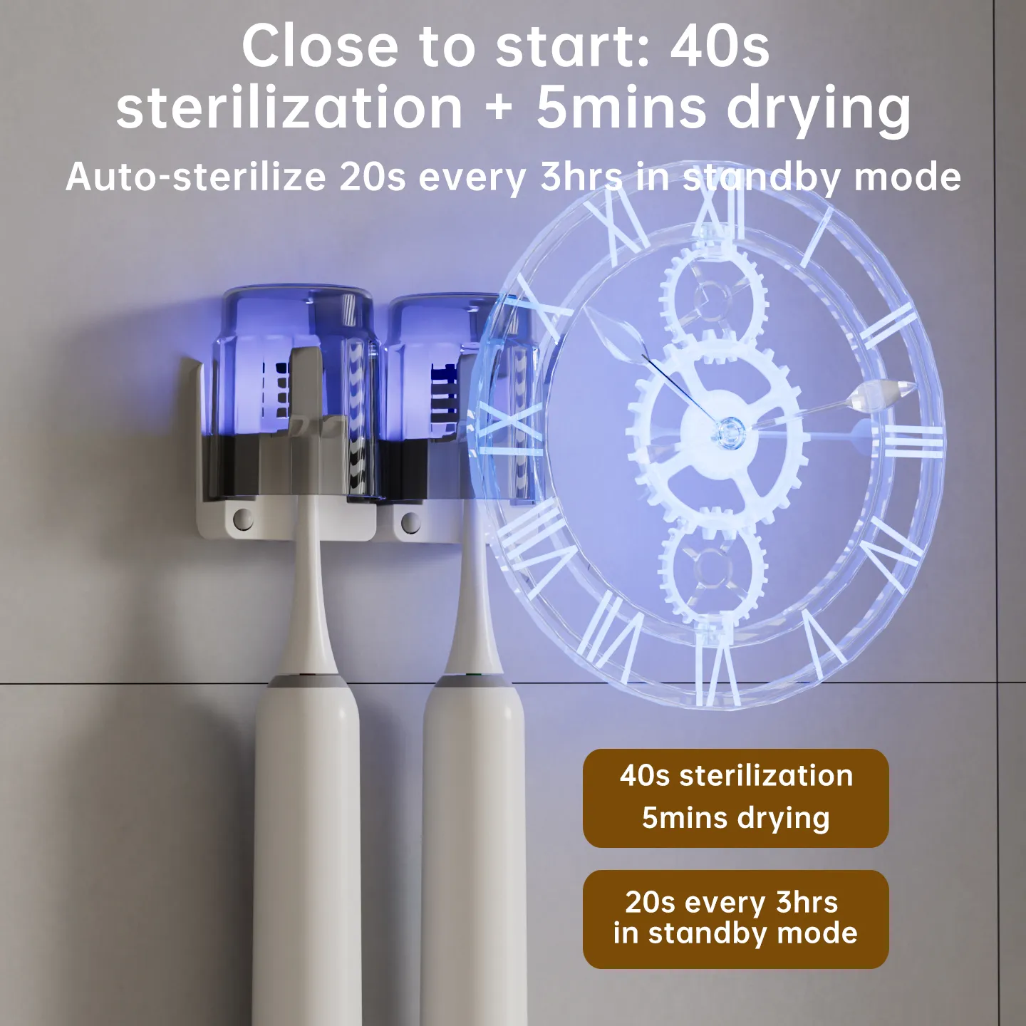 EE-2607 Smart UV Toothbrush Sterilizer Cup (1)
